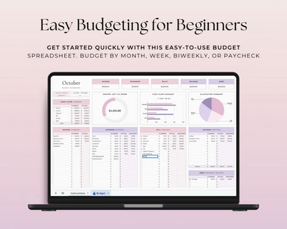 Budgeting Template for Google Sheets (fully customizable)
